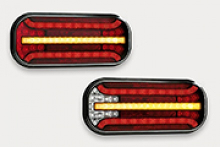 Фонари задние светодиодные FT-230 LED с бегущим указателем поворота 12-36V